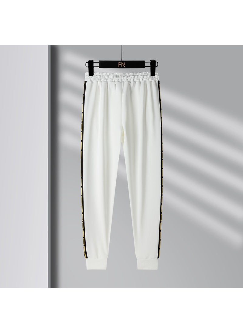 Spring Autumn Mens Casual Sport Tracksuit Korean Fashion Black