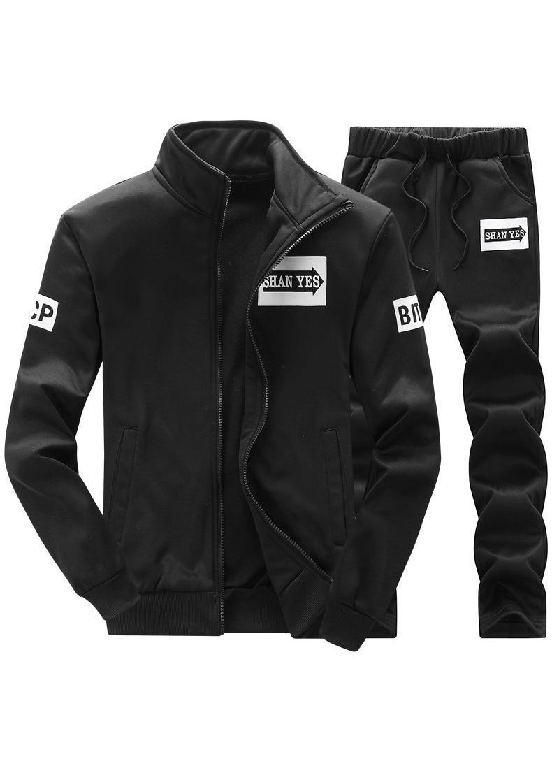 Seasonal Mens Sportswear Tracksuit Set Black Today I discount left over 5 pieces