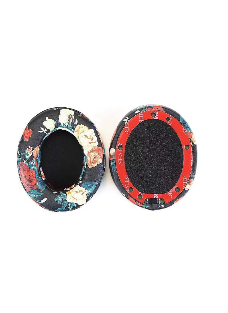 1 x 5 pcs Beats Studio 2.0 3.0 Replacement Ear Cushions One black printed (protein skin) Earmuff