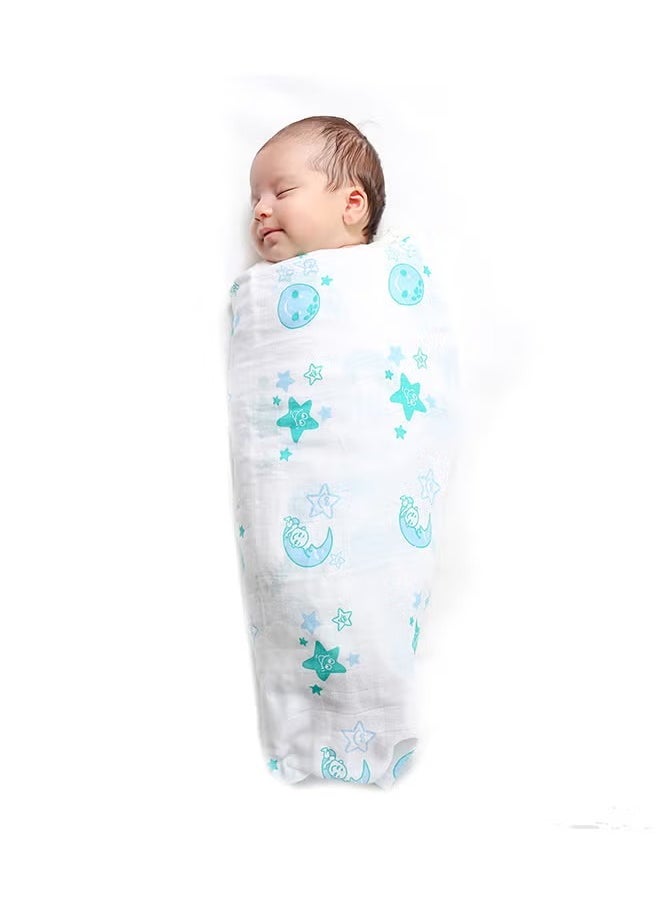 Newborn Swaddle Blanket Wrap | Baby Swaddle Wrap Sleep Sacks for Baby Girls Boys | Baby Swaddle 0-6 Months essentials | Organic Cotton Muslin Baby Wrap Swaddle With Sky Theme Of Moon And Earth