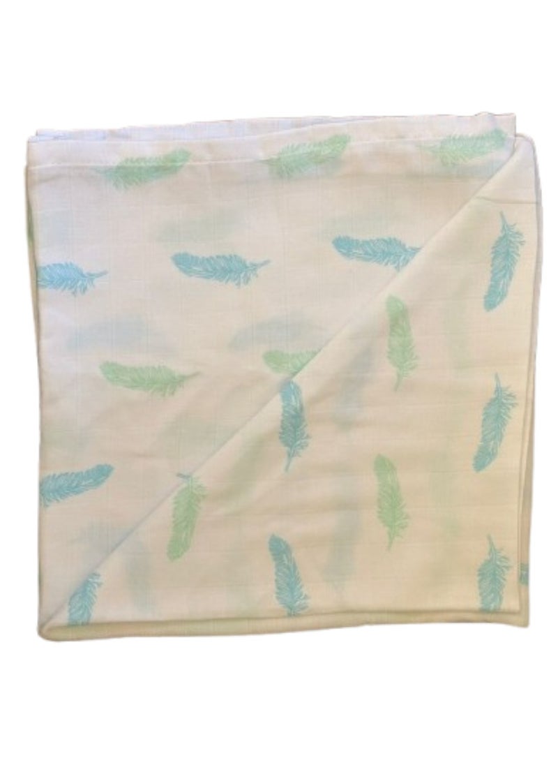 TUMMY Leaf Printed Baby Blanket for new born babies