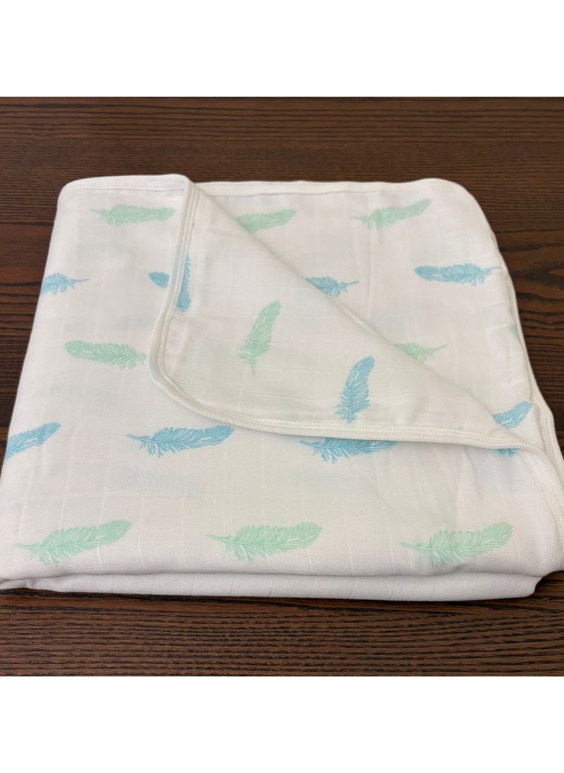 TUMMY Leaf Printed Baby Blanket for new born babies