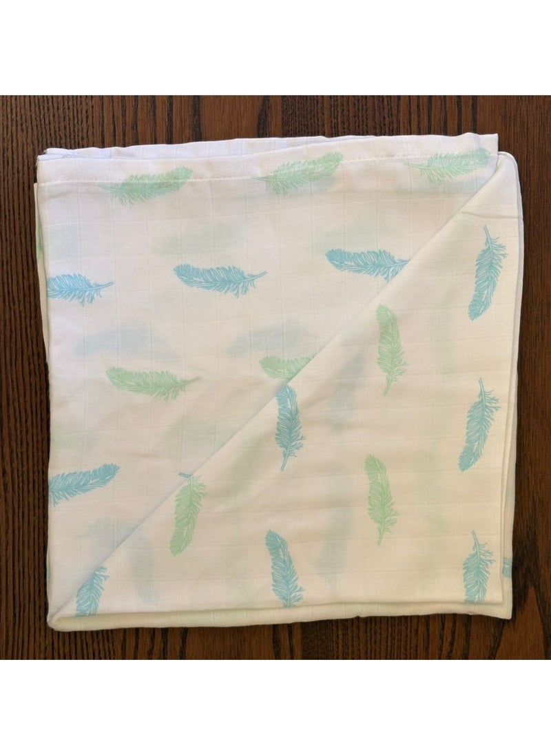 TUMMY Leaf Printed Baby Blanket for new born babies