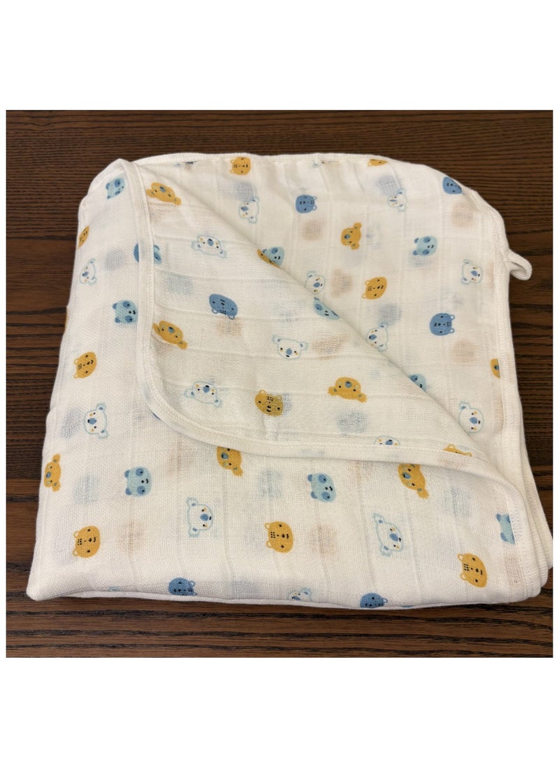 Muslin Cotton  Dohar Blanket Crib Cot Light & Soft Summer Ac Blanket babies 0 To 3 Years