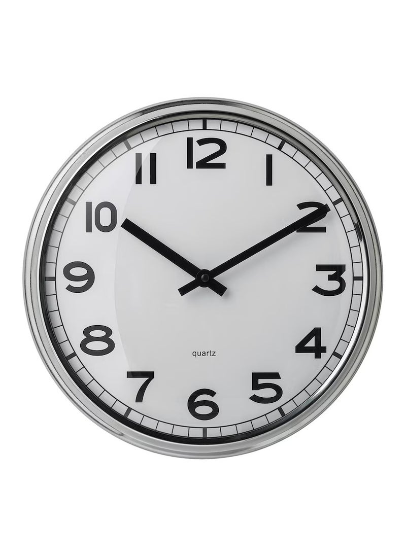 Wall clock, stainless steel, 32 cm