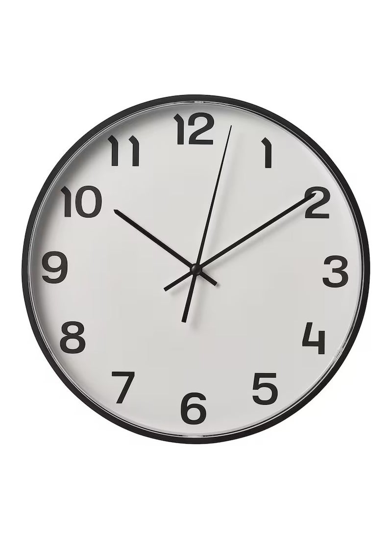 Wall clock, black, 28 cm