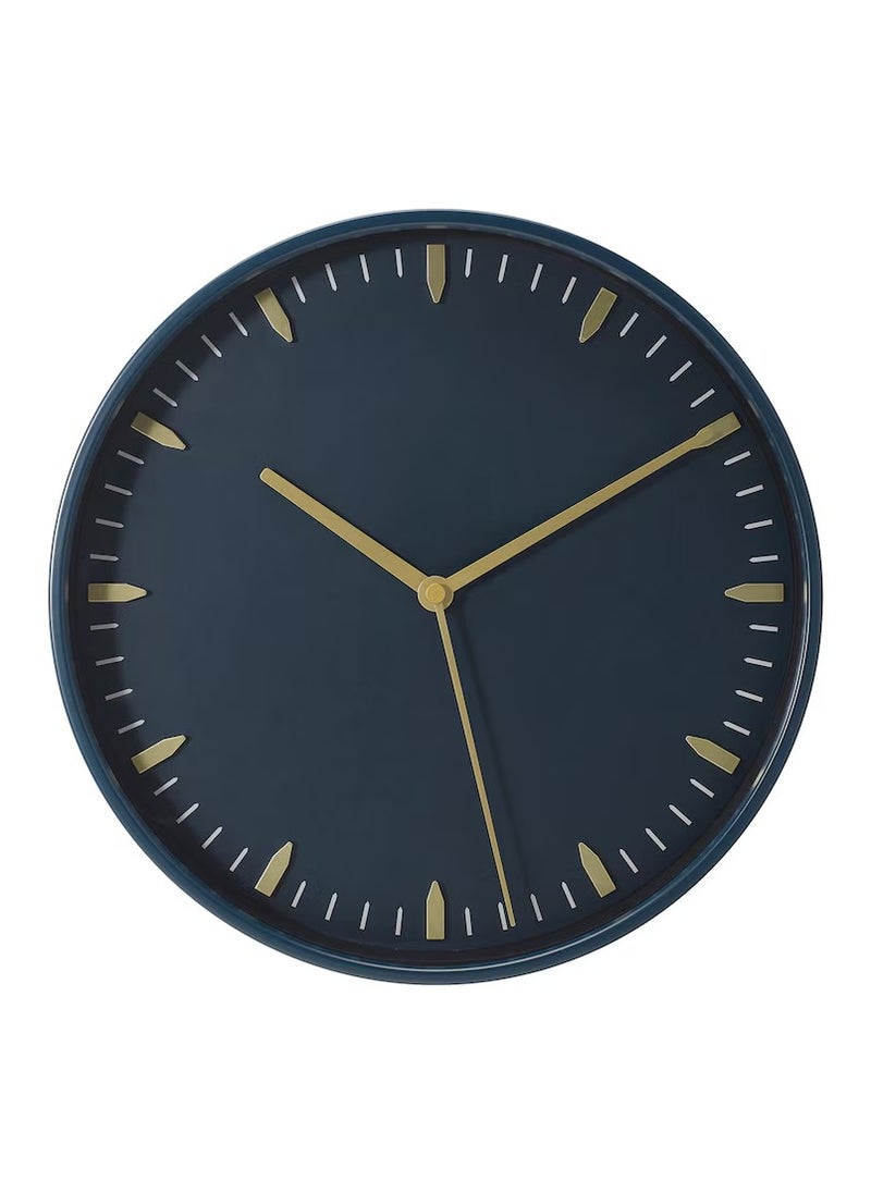 Wall clock, blue, 26 cm