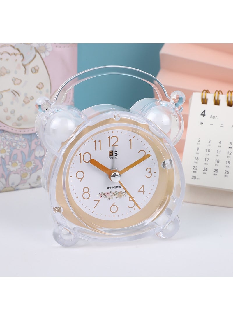 1 x 5 pcs Silent Alarm Clock for Kids Creative Cartoon Bedroom Orange