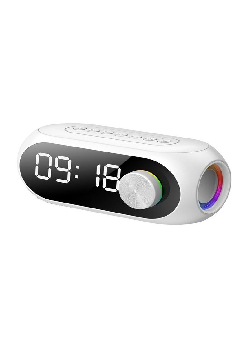 LED Mirror Digital Alarm Clock Wireless Bluetooth FM Radio with Speaker Portable