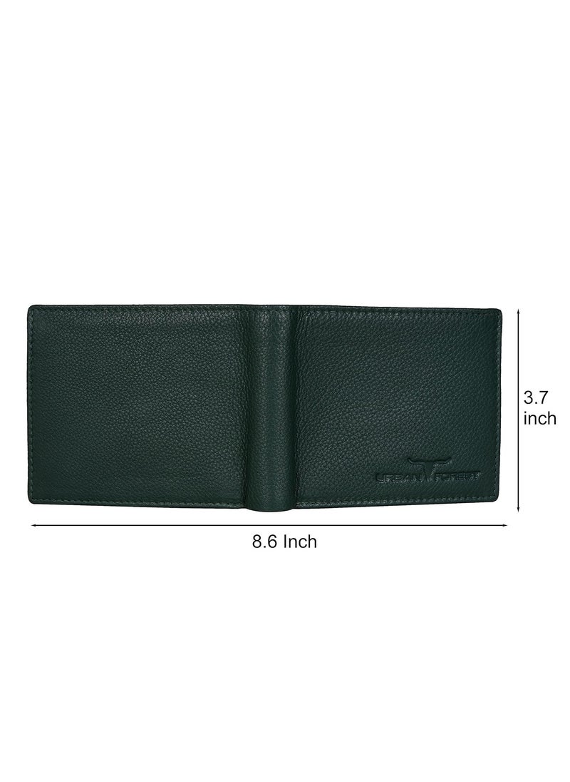 URBAN FOREST Carl Green Mens Leather Wallet for Men