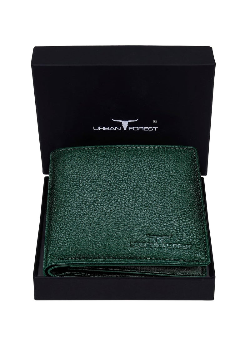 URBAN FOREST Carl Green Mens Leather Wallet for Men