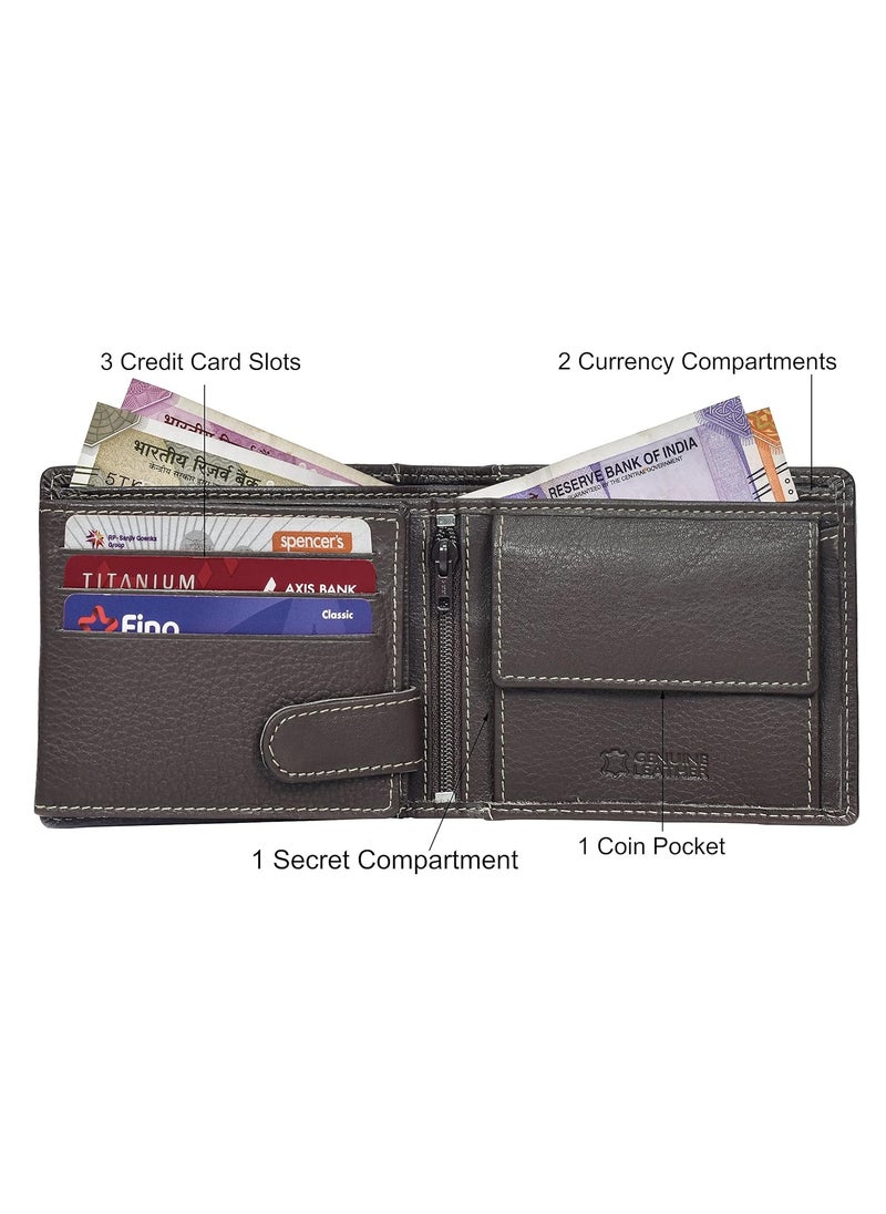 URBAN FOREST Oliver Dark Brown Leather Wallet for Men