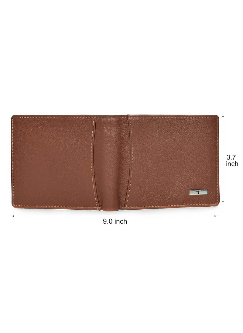 Urban Forest Oliver Redwood Light Brown Leather Wallet for Men, 6 Card Slot