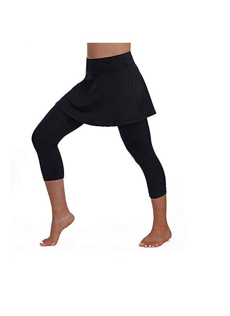 1 x 5 pcs Plus Size Womens Slimming Yoga Pants Set Black