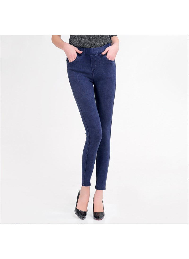 2024 Spring New Plus Size Womens Jeans Navy blue