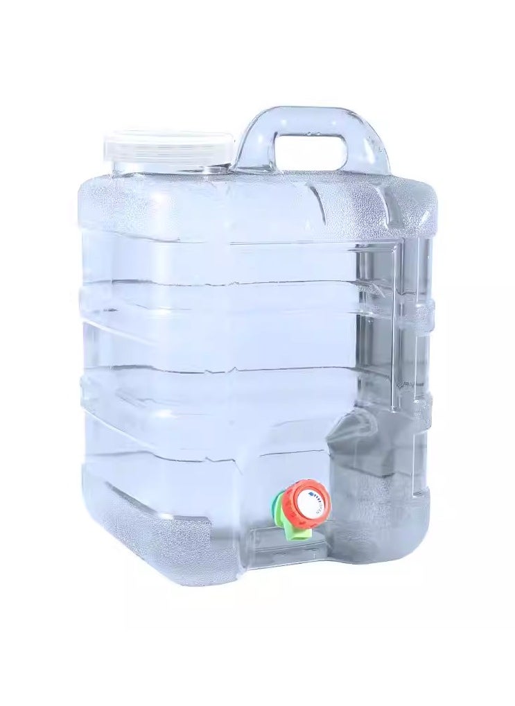 Gallon Large Capacity Clear Plastic Water Tank - Durable PC Material, Spigot Equipped, Ideal for Camping, Hiking, Car Use, Home Storage, and Outdoor 12L