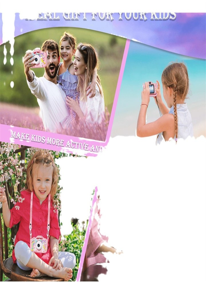 Unicorn Kids Camera for 6 7 8 9 10 11 12 Years Old Girls/Boys Birthday Holiday Gifts Children Selfie Digital Camera Toy with 32G TF Card