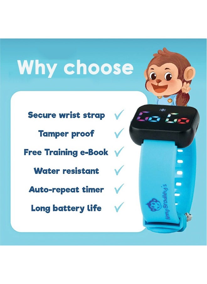 Potty Training Toy Watch for Kids V2 – A Water Resistant Potty Reminder Device for Boys & Girls to Train Your Toddler with Fun/Musical & Vibration Interval Reminder with Potty Training eBook (Sky)