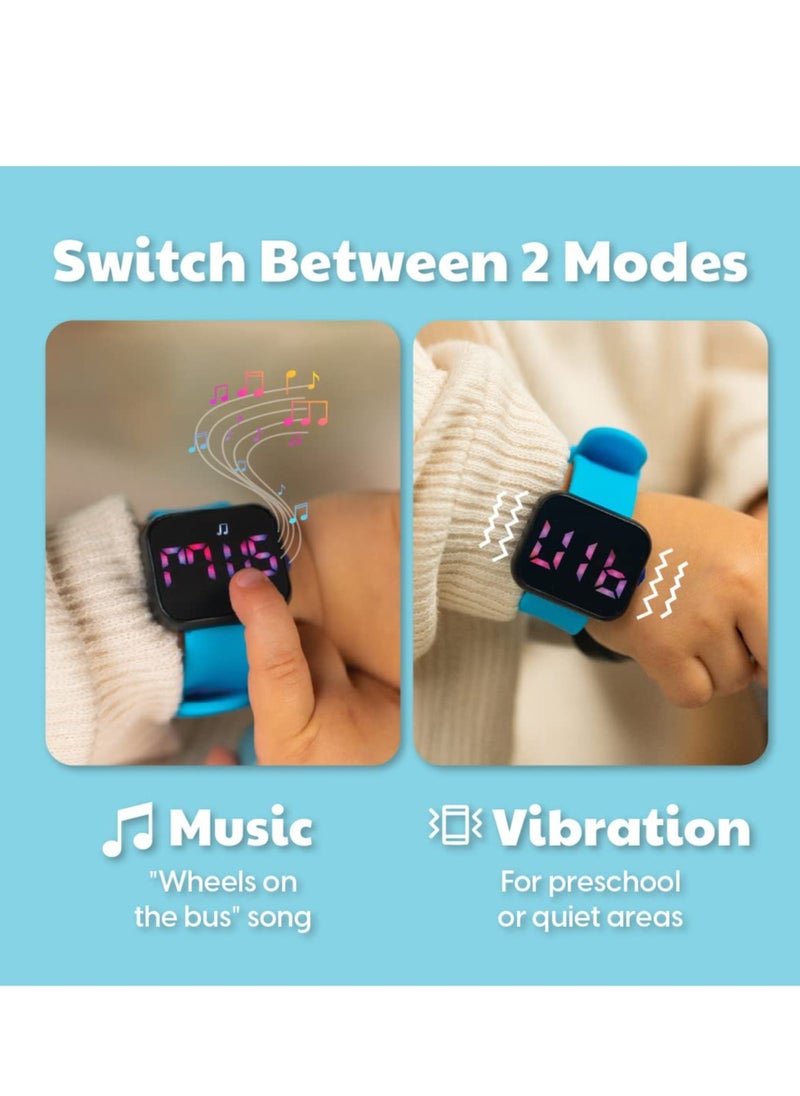 Potty Training Toy Watch for Kids V2 – A Water Resistant Potty Reminder Device for Boys & Girls to Train Your Toddler with Fun/Musical & Vibration Interval Reminder with Potty Training eBook (Sky)