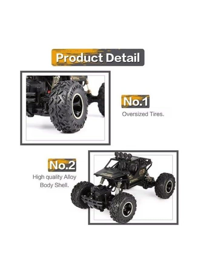 High-Speed Off-Road Bigfoot Remote Control Climbing Toy Car for Kids, Ages 8+ - Durable 4x4 RC Vehicle, 27x17x12cm, Perfect for Outdoor and indoor Adventure Play