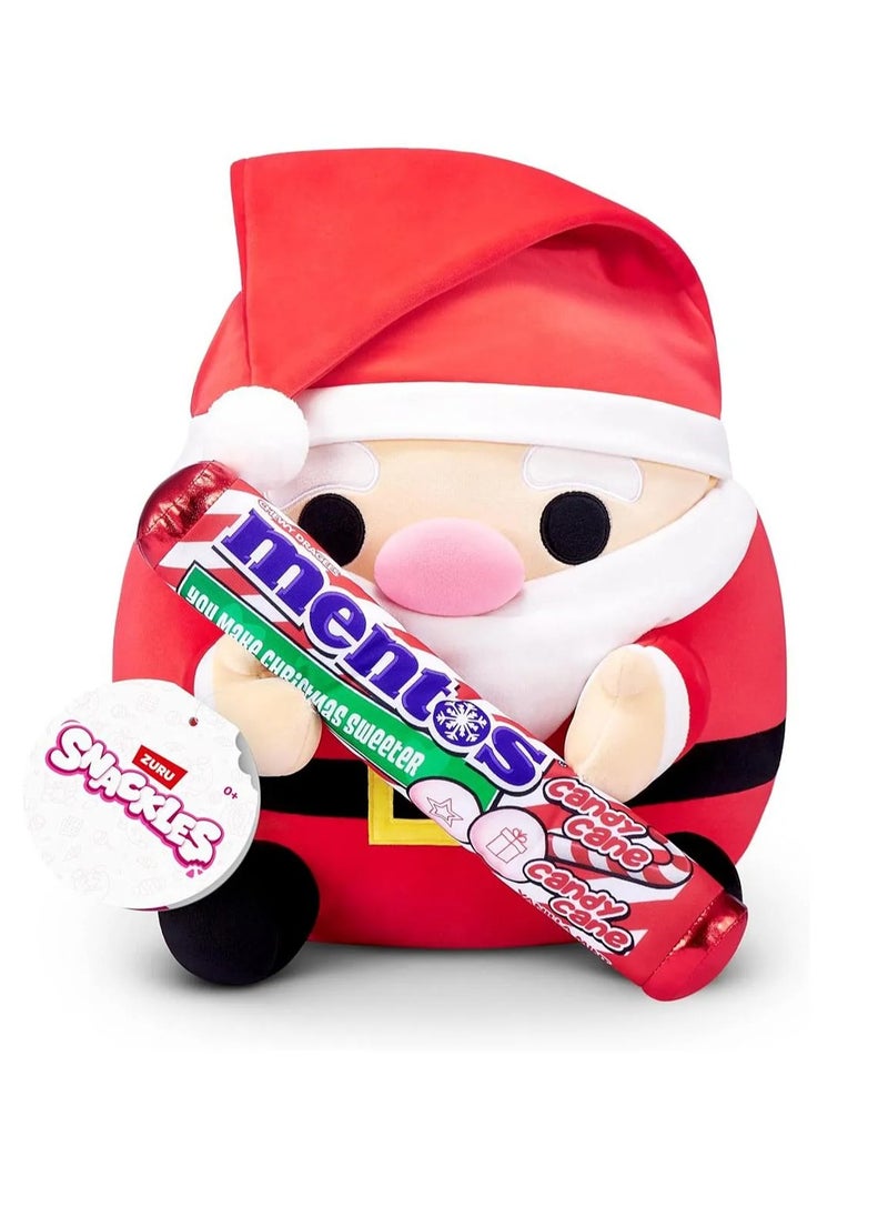 Snackles Santa Claus & Mentos Plush, Ultra Soft, Huggable, Cuddly- 14 Inches