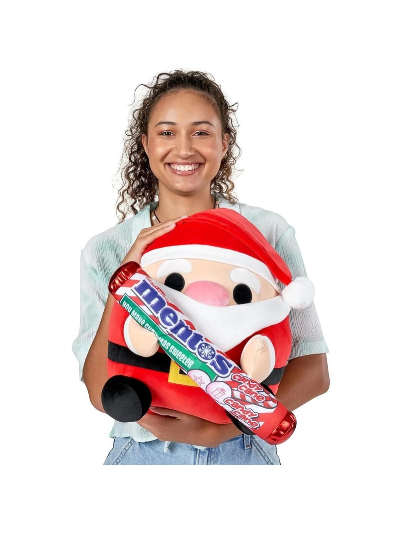 Snackles Santa Claus & Mentos Plush, Ultra Soft, Huggable, Cuddly- 14 Inches