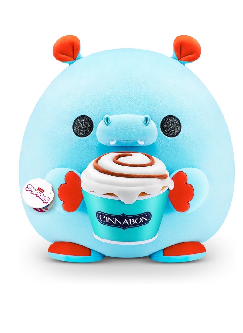 Snackles Super Sized 14Inc Hippo (Cinnabon)Cuddly Squishy Plush with License Snack