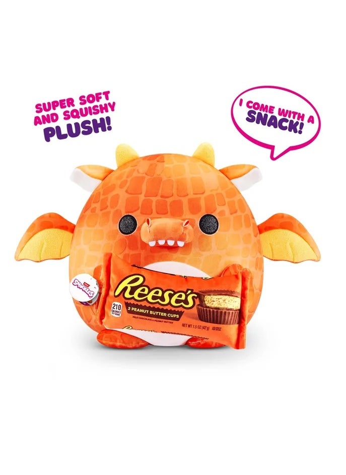 Snackles Super Soft Plush Toy - Felix Dragon with Reese's - 14 Inches