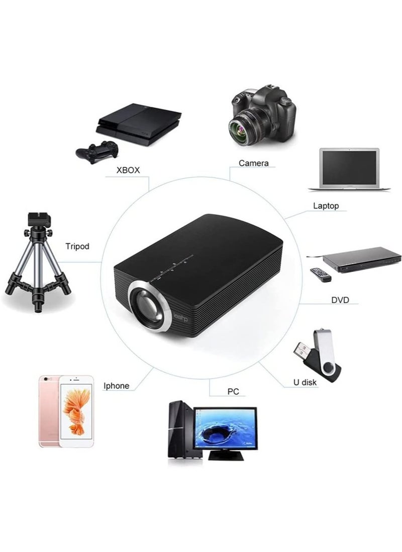 YG500 Mini Portable Projector 1080P Support 1800 Lumens LCD LED Home Cinema with USB HDMI and Built-in Bass Speaker