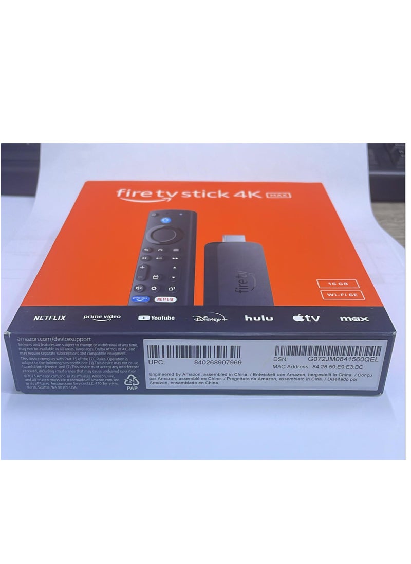 Fire TV Stick 4K Max16GB with Alexa Voice Remote Provides TV Controls New Release 2024 AMAZO