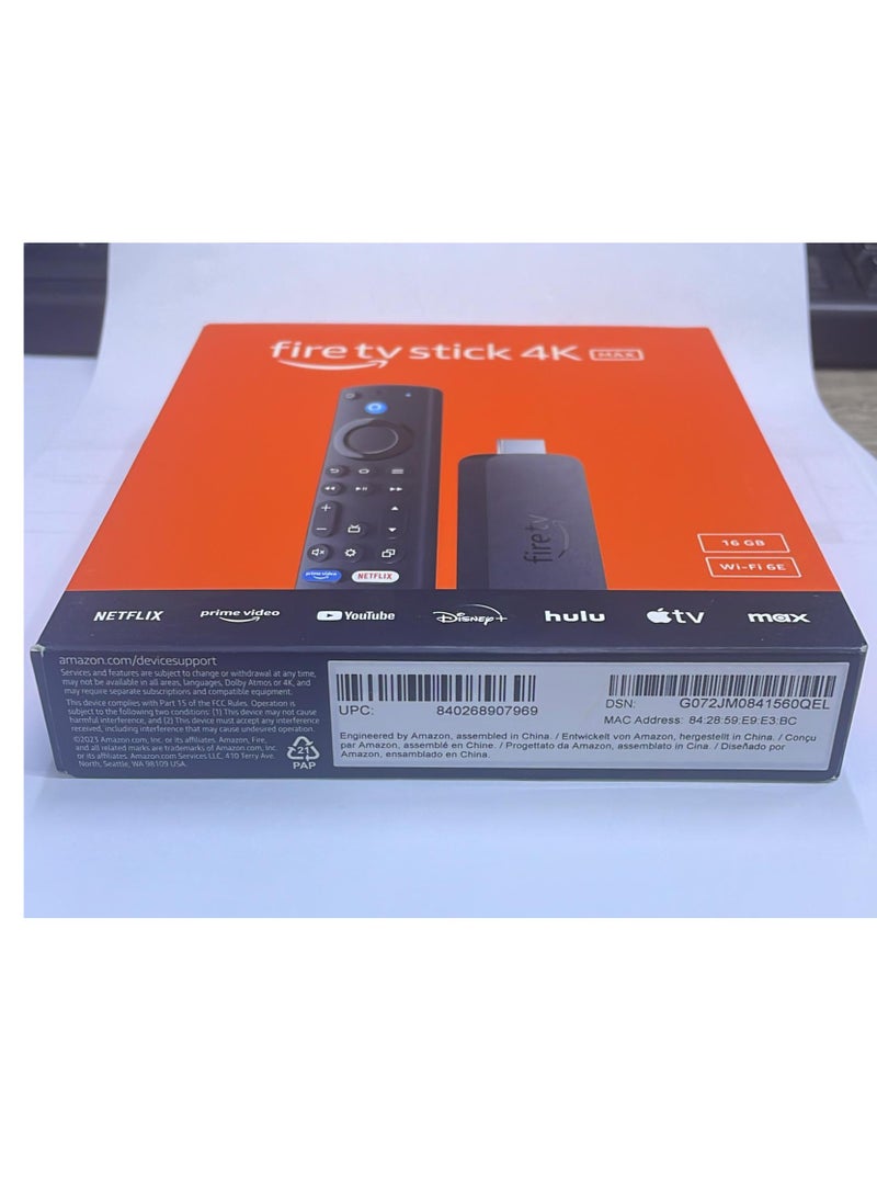 Fire TV Stick 4K Max16GB with Alexa Voice Remote Provides TV Controls New Release 2024 AMAZO