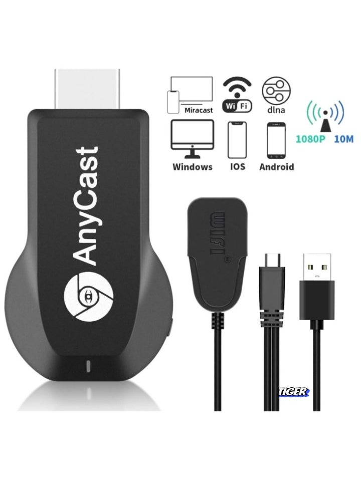 AnyCast HDMI WiFi 1080P Mobile Screen Mirroring Receiver Dongle – Wireless Display for Android, Mac, and Windows to TV or Projector