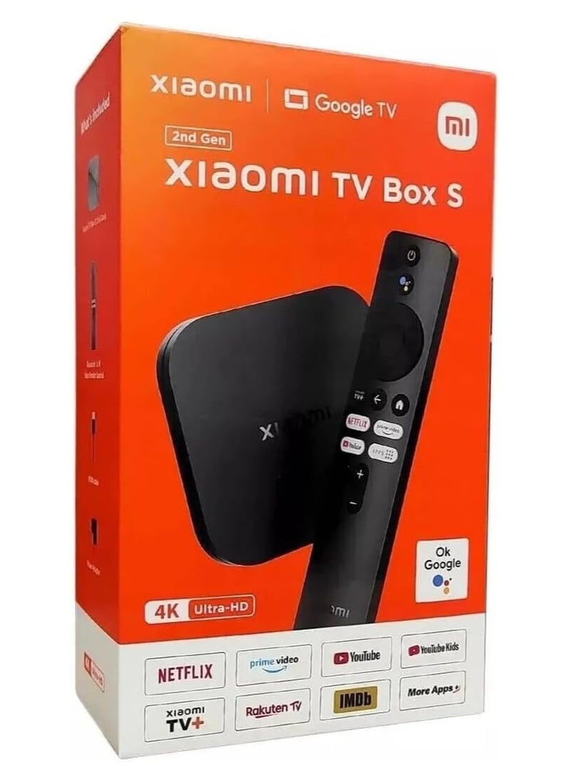 TV Box S (2nd Gen) GLOBAL VERSION 2024 – 4K Ultra HD Streaming Media Player, Dual Band Connectivity, Google TV, Google Assistant & Remote Supported for Seamless Entertainment