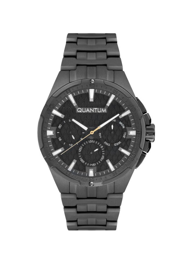 Quantum Men 's Black Dial Multi Function watch - HNG889.050