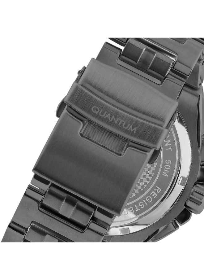 Quantum Men 's Black Dial Multi Function watch - HNG889.050