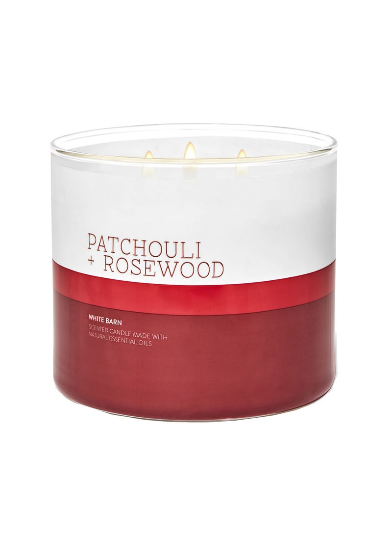 Patchouli Rosewood 3-Wick Candle