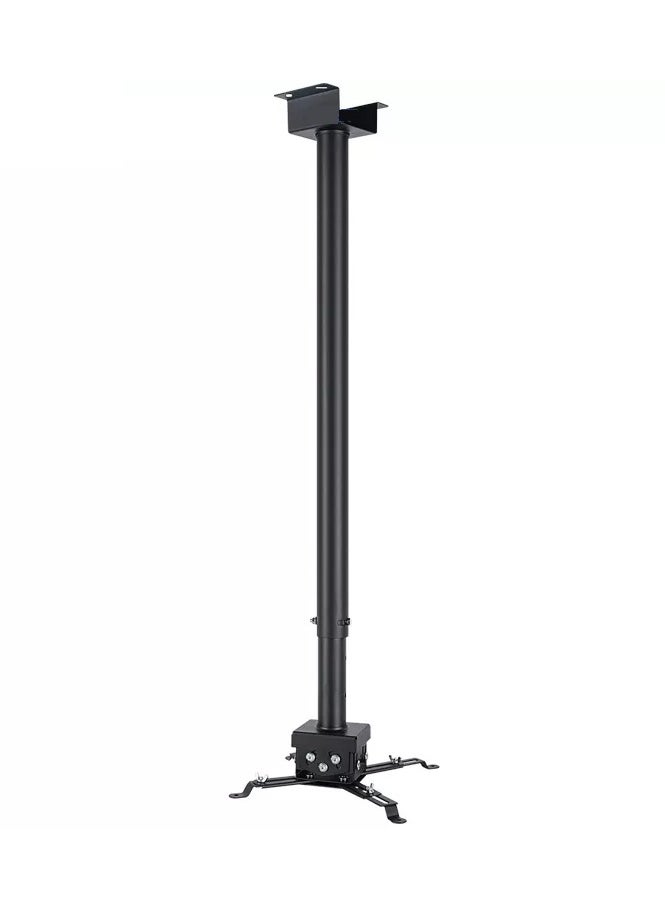 BEETEC TF-PM100-B Full-Motion Projector Ceiling Mount, Heavy-Gauge Steel, 360° Rotating Joint, Adjustable Support Arms, Detachable Head Section, Black