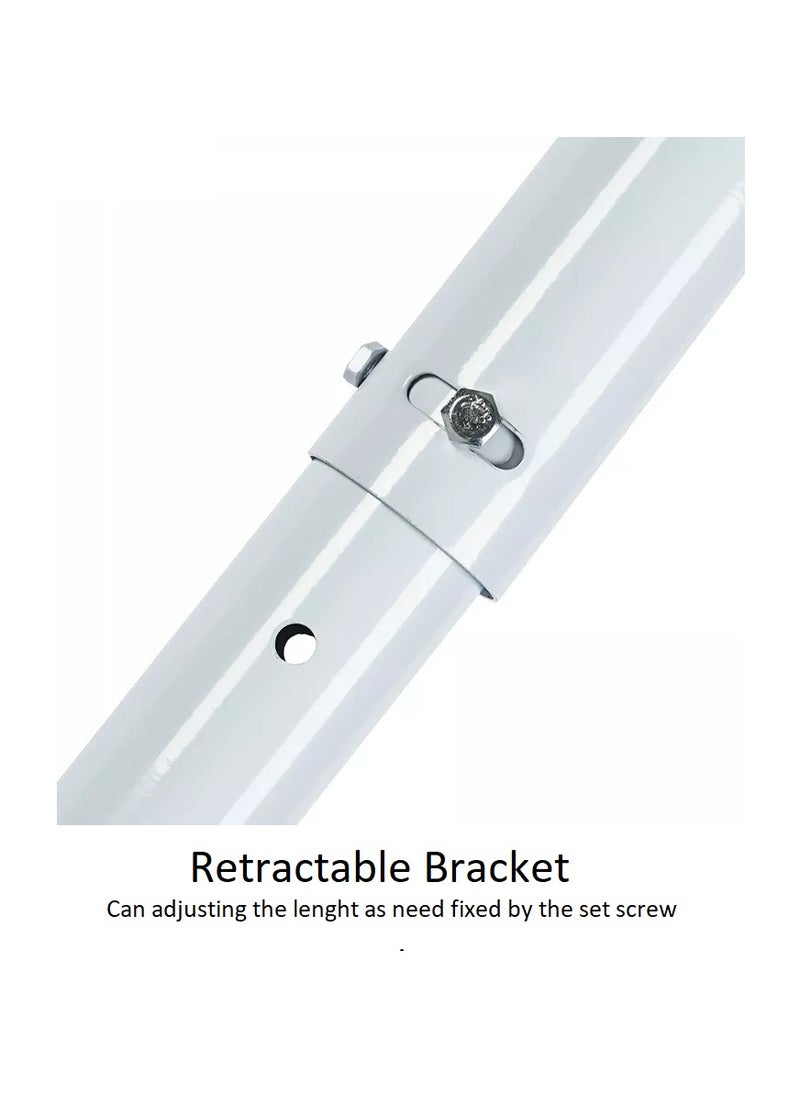 BEETEC TF-PM100-W Projector Ceiling Mount – 360° Rotating Joint, Adjustable Length (65-100 CM) & Tilting Design, Fine-Tune Adjustable Ceiling Plate, Swiveling Joint, Universal Support Arms, Detachable Head for Easy Installation, White