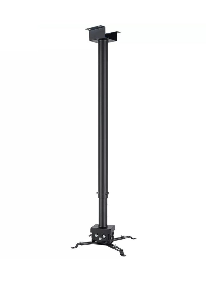 BEETEC TF-PM200-B Full-Motion Projector Ceiling Mount, Heavy-Gauge Steel, 360° Rotating Joint, Adjustable Support Arms, Detachable Head Section