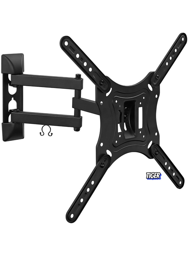 Full Motion TV Wall Mount – Swivel & Articulating Tilt Arm, Fits Up to 55 Inch LCD/LED/OLED Flat Screens, Supports Up to 66 lbs, VESA 400x400, Easy Installation, Black (Generic)