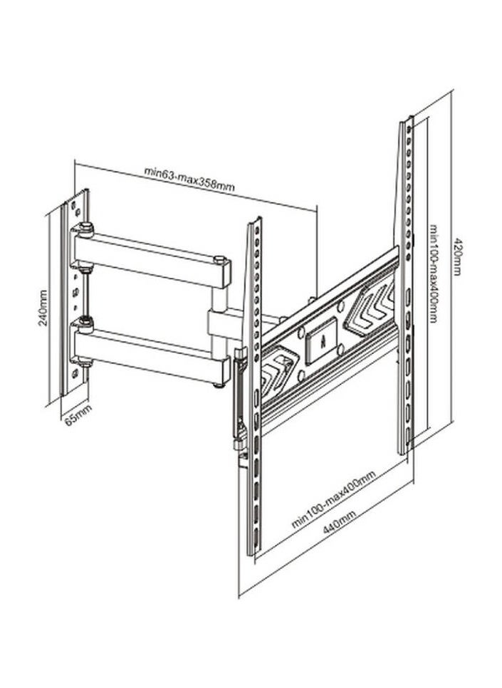 Double Arms Swivel TV Wall Mount for 26