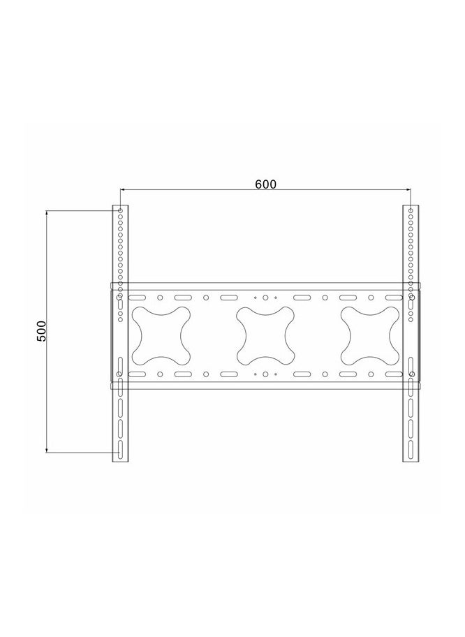 BEETEC TF-B75 Fixed TV Wall Mount for 42-75 Inch Flat Panel TVs up to 85 kg/187 lbs and up to 600x500 VESA, Ultra-Slim Design with Heavy-Duty Steel, Black