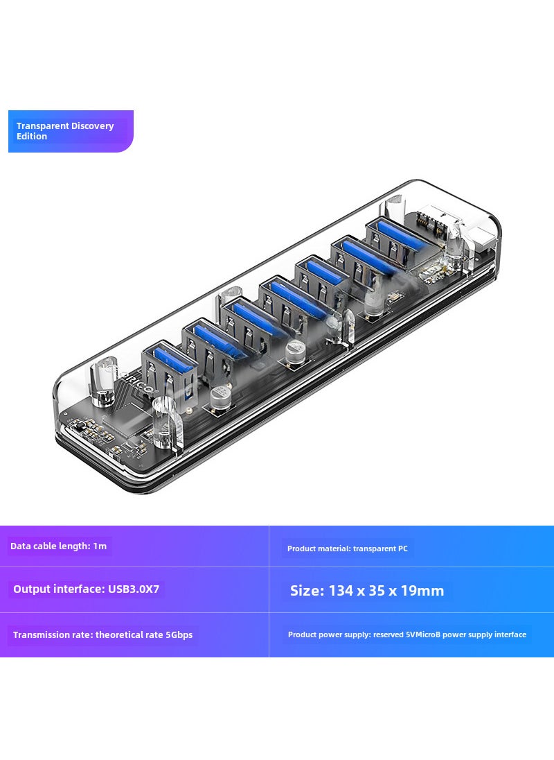 Transparent USB 3.2 Docking Station XHJ4C-G2-10