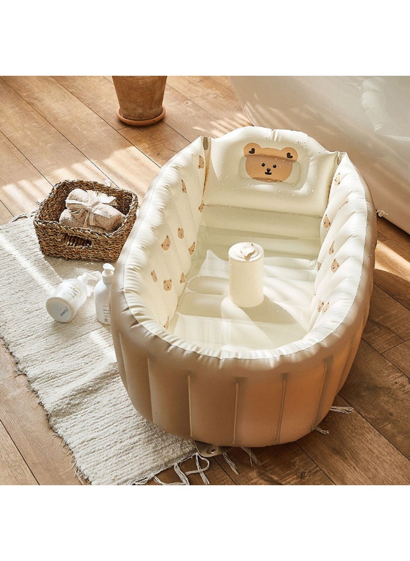 1 x 5 pcs Multi-Function Infant Bath New Khaki Bear (spot)