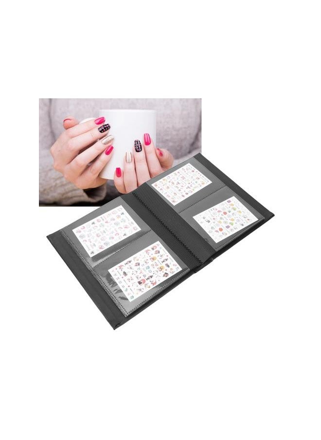 Nail Sticker Display Book - Nail Stickers Storage Albums Durable Nail Sticker Collection Albums Nail Decals Storage Book DIY Nail Art Stickers Holder Decal Collecting Albums(01)