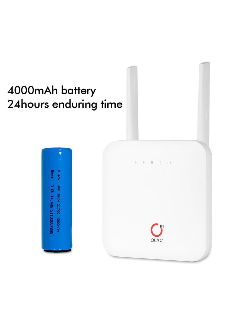 1 x 5 pcs OLAX AX6 PRO Global Edition 4G WiFi Router European gauge-including battery B1/3/5/7/8/20/38/39/40/41