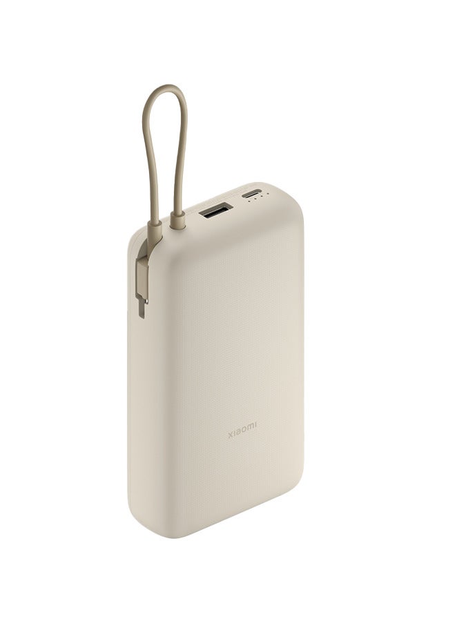 20000 mAh Power Bank USB And USB-C Port And USB-C Integrated Cable 33W BHR8851GL - Tan