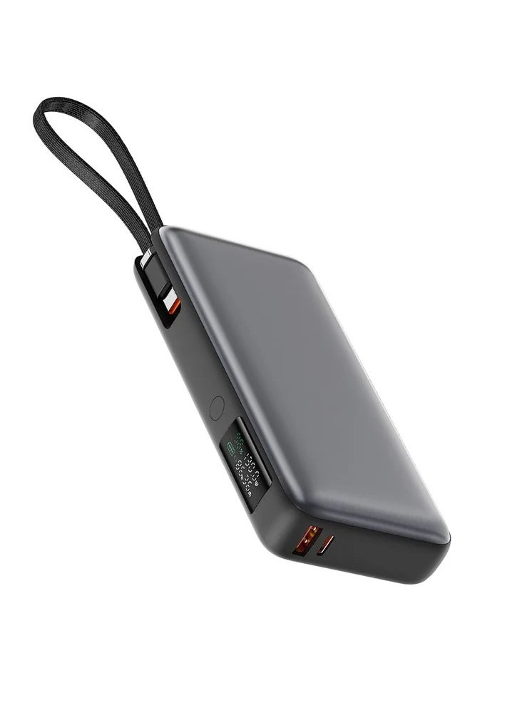 ACEFAST M22-20000 Portable Phone Charger 20000mAh PD 130W Power Bank with Built-In USB-C Cable