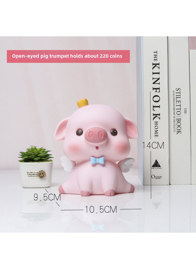 Cute Piggy Bank Large Capacity Kids Gift Medium-Eyes Open