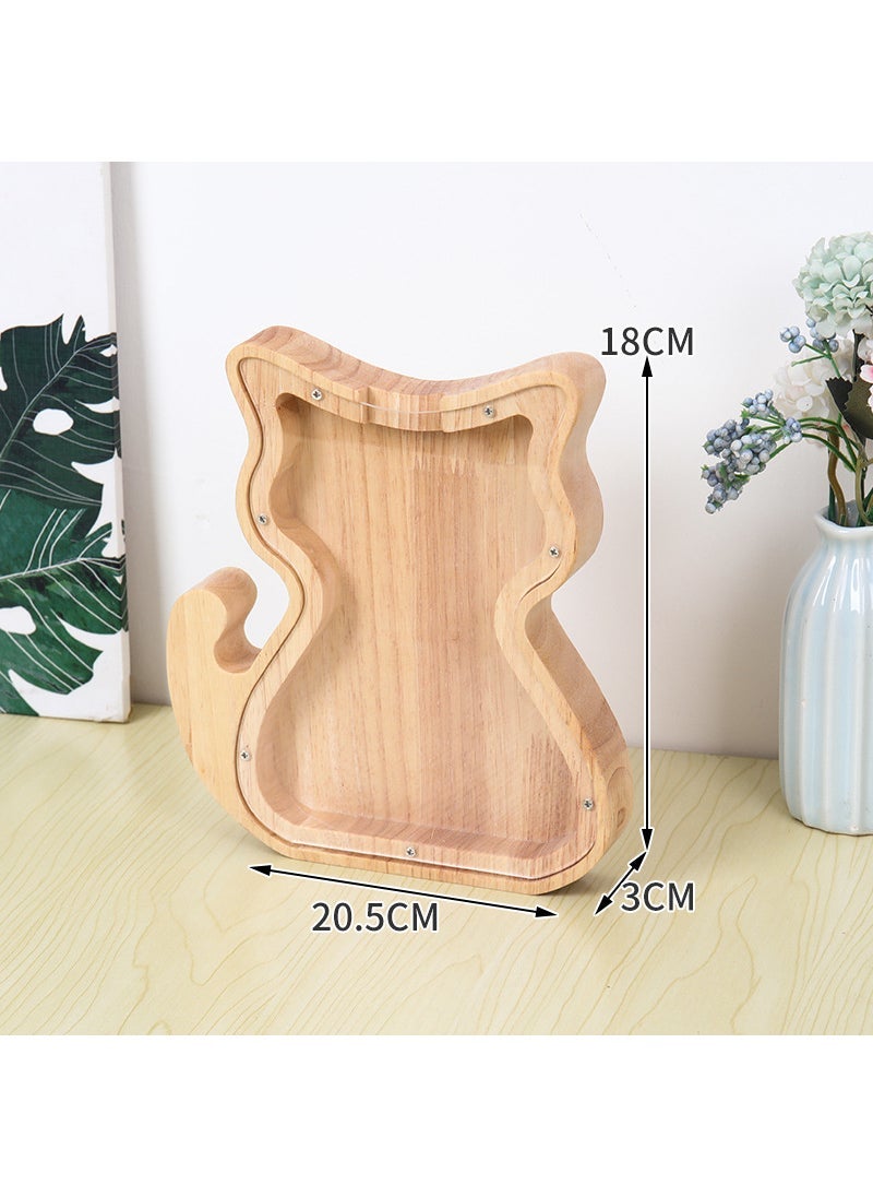 Wooden rabbit piggy bank childrens new only animal piggy bank dinosaur piggy bank wholesale manufacturers Cats